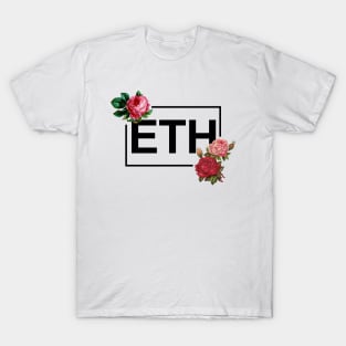 Ethereum Rose Border Black T-Shirt